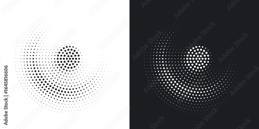 Poster halftone gradient. dotted gradient, smooth dots spraying and halftones dot background seamless horiz