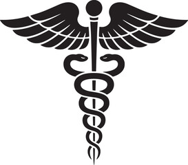 Caduceus Medical Symbol Vector Illustration for Healthcare and Medicine Design