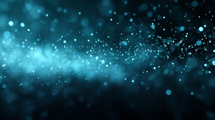 Ethereal abstract digital illustration featuring a serene deep blue background with soft gentle blur of radiant light creating a peaceful and mysterious atmospheric effect.