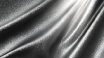 Obraz premium Silver Fabric Drape Luxurious Texture Background