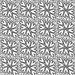 Fototapeta premium Seamless pattern with doodle heart sketch. Seamless pattern for romantic, love, valentine theme.