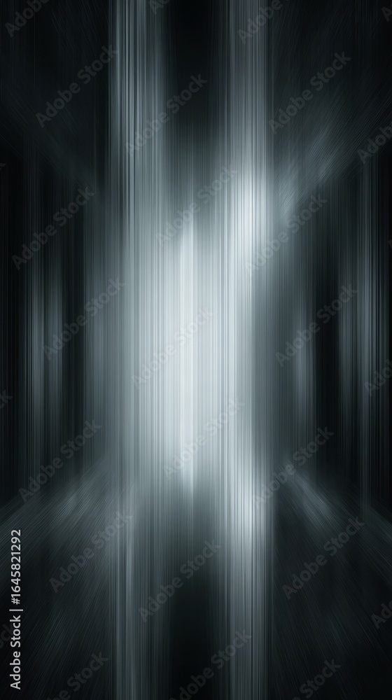 Aufkleber mysterious illumination as a single ray of sunlight breaks through a crack in the wall of a dark for