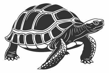 Tortoise animal sihouette black vector