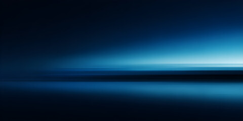 The dark blue background has a soft blue light that flows horizontally from the right side.