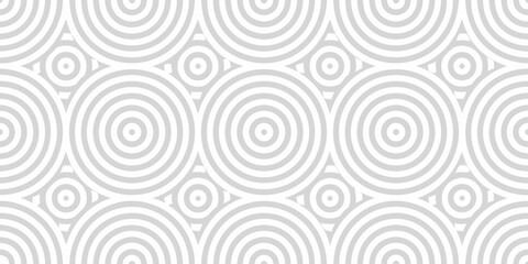 Seamless geometric pattern of interlocking circles and arcs in light gray