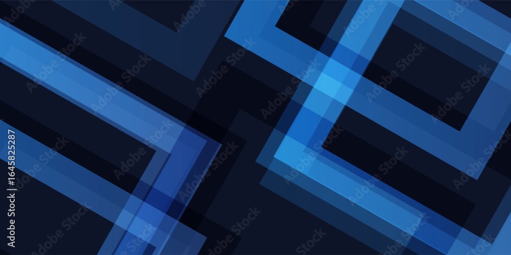 Poster blue black abstract background geometry shine and layer element vector for presentation design. suit