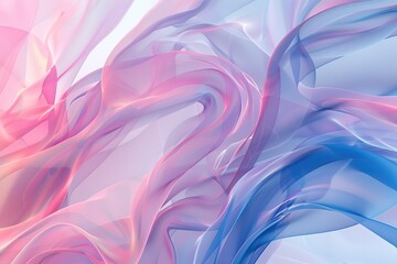 Flowing pastel pink blue silk fabric