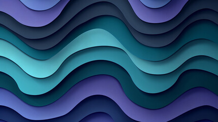 Abstract blue wave layers background design element