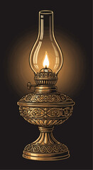old oil lamp