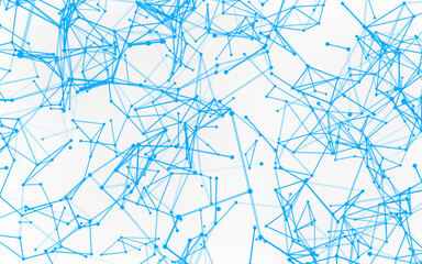 Fototapeta premium High-resolution abstract digital background featuring glowing black plexus of interconnected points and lines. Represents big data, neural networks, and futuristic technology. Ideal for AI, blockchain