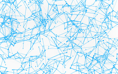 Fototapeta premium High-resolution abstract digital background featuring glowing black plexus of interconnected points and lines. Represents big data, neural networks, and futuristic technology. Ideal for AI, blockchain