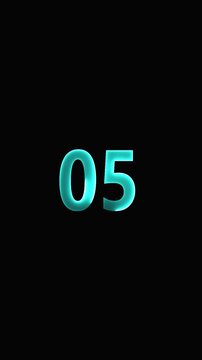 Countdown Number decreasing from 10 to 1. Number from 10 to 1 . Icon. Glowing neon count down number animation 4k video. Glowing Trending Beautiful Top ten countdown animation text ,