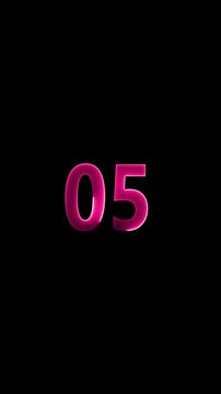 Countdown Number decreasing from 10 to 1. Number from 10 to 1 . Icon. Glowing neon count down number animation 4k video. Glowing Trending Beautiful Top ten countdown animation text ,