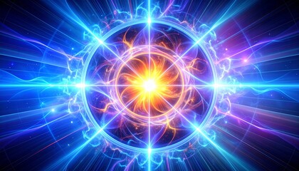 Cosmic mandala of swirling, vibrant energy