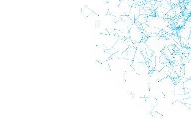 High-resolution abstract digital background featuring glowing black plexus of interconnected points...