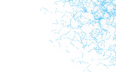 High-resolution abstract digital background featuring glowing black plexus of interconnected points...