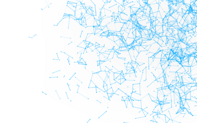 High-resolution abstract digital background featuring glowing black plexus of interconnected points and lines. Represents big data, neural networks, and futuristic technology. Ideal for AI, blockchain