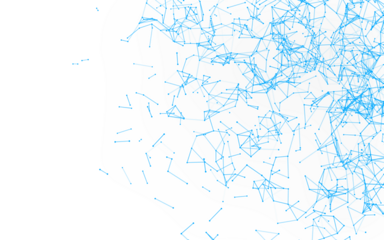 High-resolution abstract digital background featuring glowing black plexus of interconnected points and lines. Represents big data, neural networks, and futuristic technology. Ideal for AI, blockchain