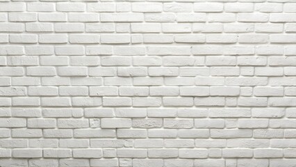 Naklejka premium Photo of a detailed texture of a clean white brick wall with a repeating pattern, suitable for backgrounds and design elements