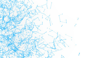 High-resolution abstract digital background featuring glowing black plexus of interconnected points and lines. Represents big data, neural networks, and futuristic technology. Ideal for AI, blockchain