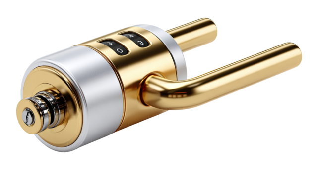 Locking Mechanism: A close-up shot presents a secure locking mechanism with a modern design, showcasing both security and sleek aesthetics. 
