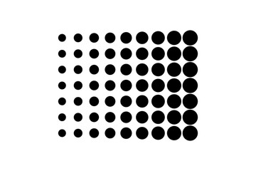 Black halftone dot pattern design for abstract backgrounds, and textures