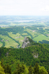 The panorama opening from Gaisberg mountain, Salzburg, Austria       