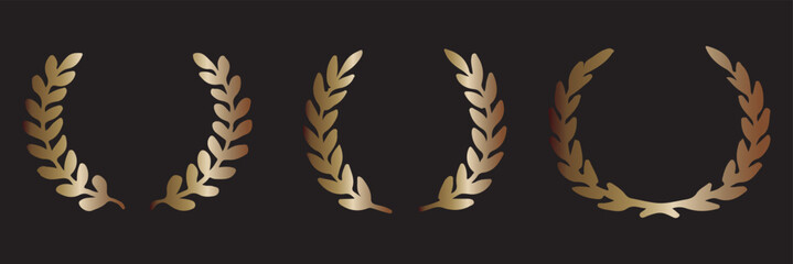 laurel wreath Silhouette bundle vector icon