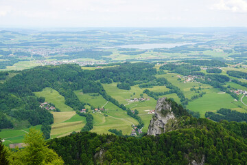 The panorama opening from Gaisberg mountain, Salzburg, Austria       