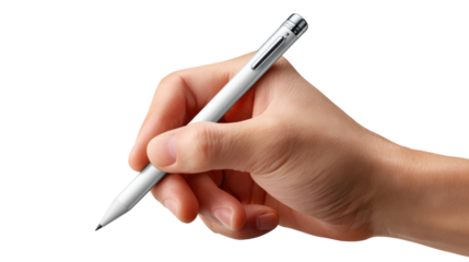 Precision in Hand: A close-up shot of a hand delicately holding a writing instrument, poised to inscribe thoughts and ideas, representing the power of communication and creative expression.