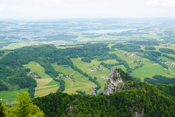 The panorama opening from Gaisberg mountain, Salzburg, Austria       
