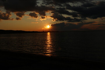 sunset over the sea