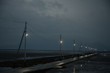 Fototapeta premium 長部田海床路