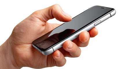 Mobile in Hand: A hand delicately cradles a sleek mobile device, highlighting technology and touch, ideal for communication and digital connectivity.