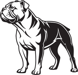 Fototapeta premium Bull dog vector art silhouette image