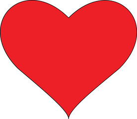 red heart vector
