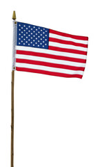 Obraz premium Waving american flag united states flag outdoor patriotism and freedom. Cut out png
