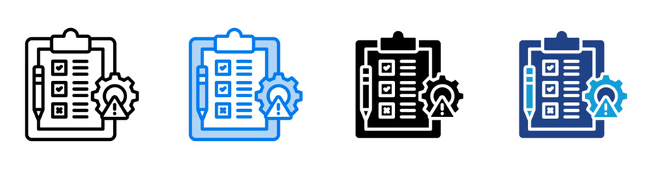 Fototapeta premium Checklist icon set multiple style collection