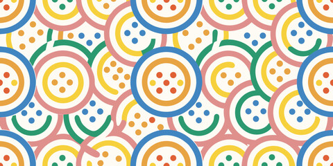 Colorful abstract geometric circle pattern with dots