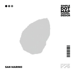 San Marino dot minimalist vector map design