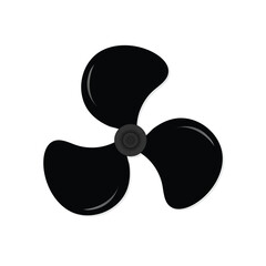 Silhouette fan icon clip art vector illustration art