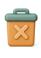 3D Delete Bin Icon