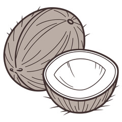 Fresh Fruit Vector Illustration in Minimal Art Style