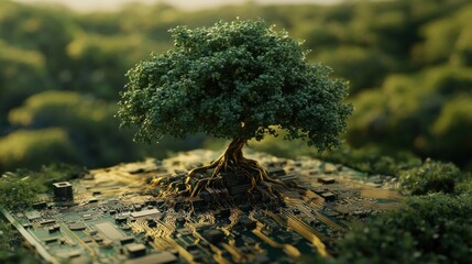 Tree of life on a circuit board