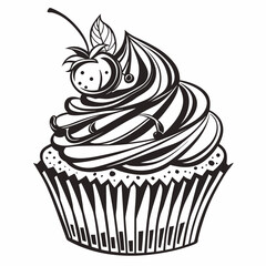 vector illustration of a cake