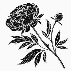 black and white flower