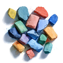 Chalk, watercolor painting, vector illustration, isolated on a white background.