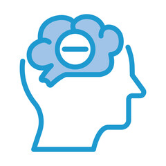 Obraz premium NEGATIVE THINKING Mental Health Awareness Concept