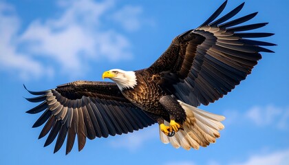 Obraz premium Majestic bald eagle soaring