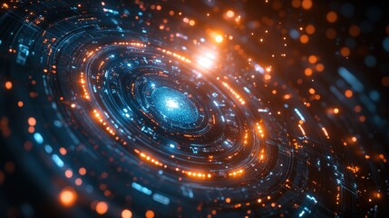 Abstract technology circular design
